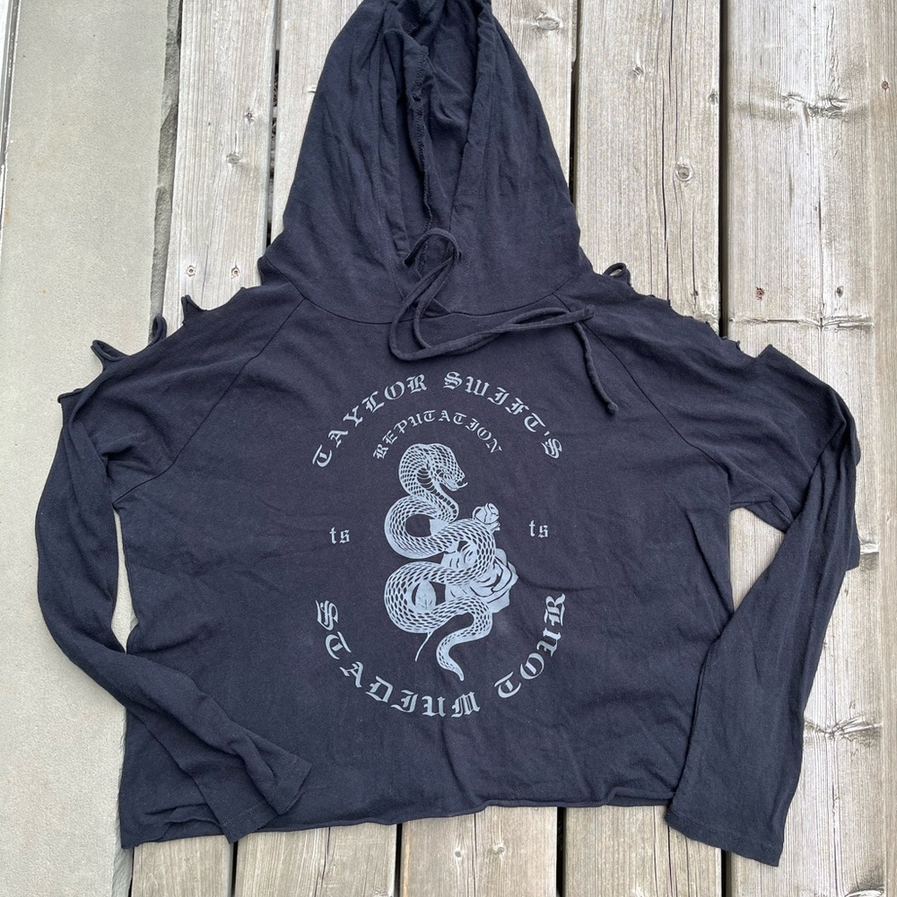 Taylor Swift Reputation Stadium Tour Long Sleeve T-shirt Cropped Hoodie …
